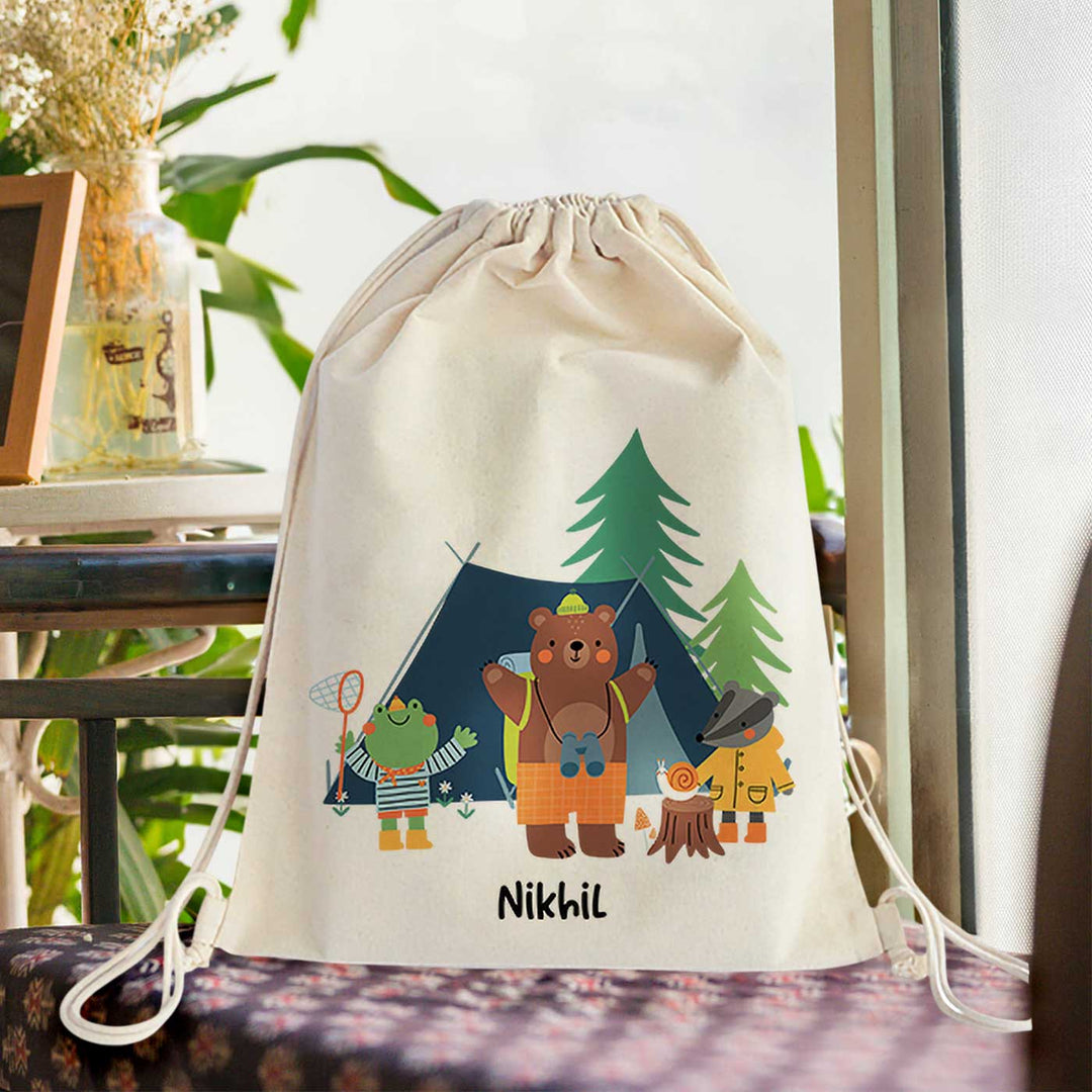 Personalized Into The Wild Theme Cotton Backpack