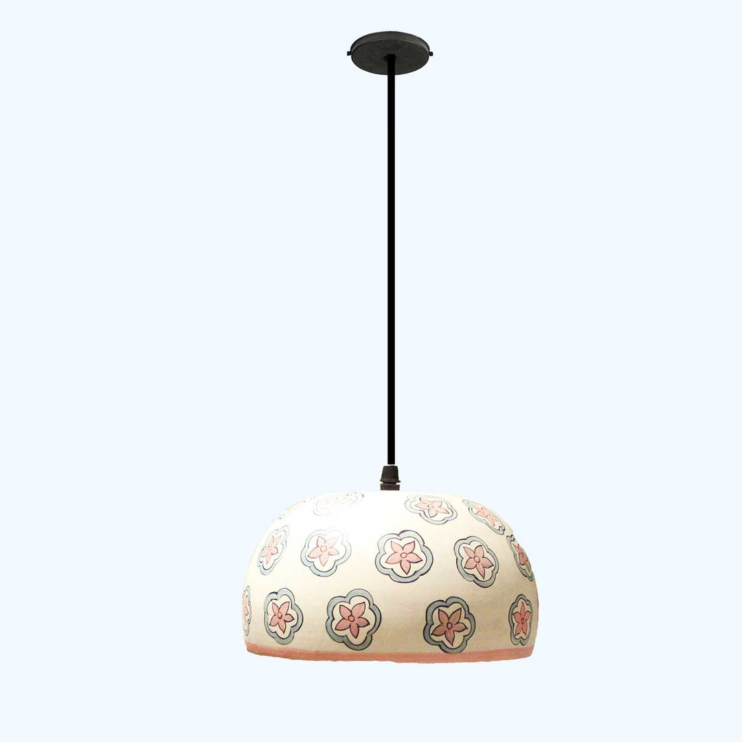 Handmade Dome Shape Terracotta Hanging Lamp