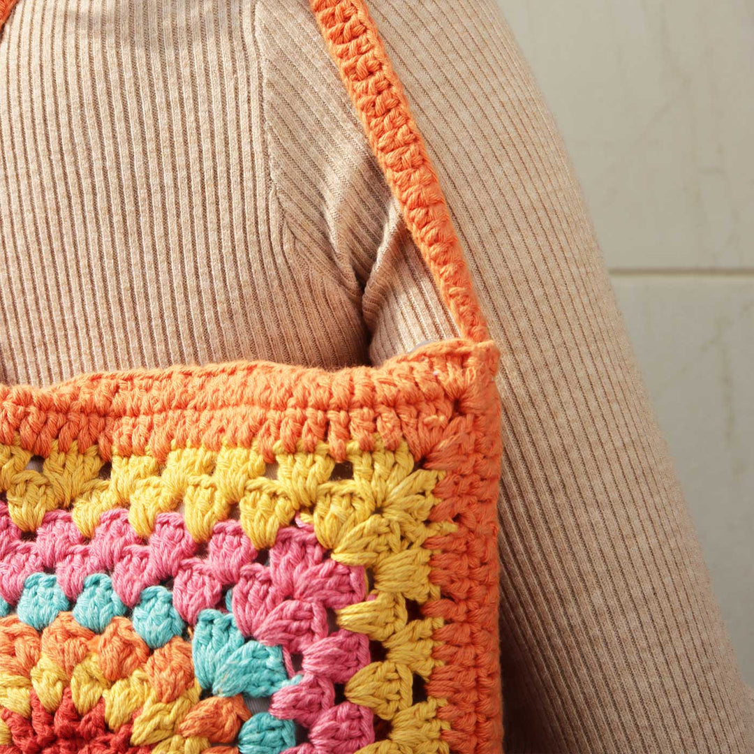 Handmade Crochet Granny Patch Sling Bag