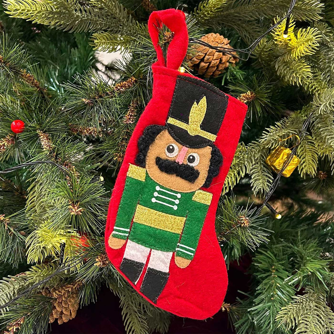 Personalized 17 Inch Large Nutcracker Felt Stockings For Christmas Decoration