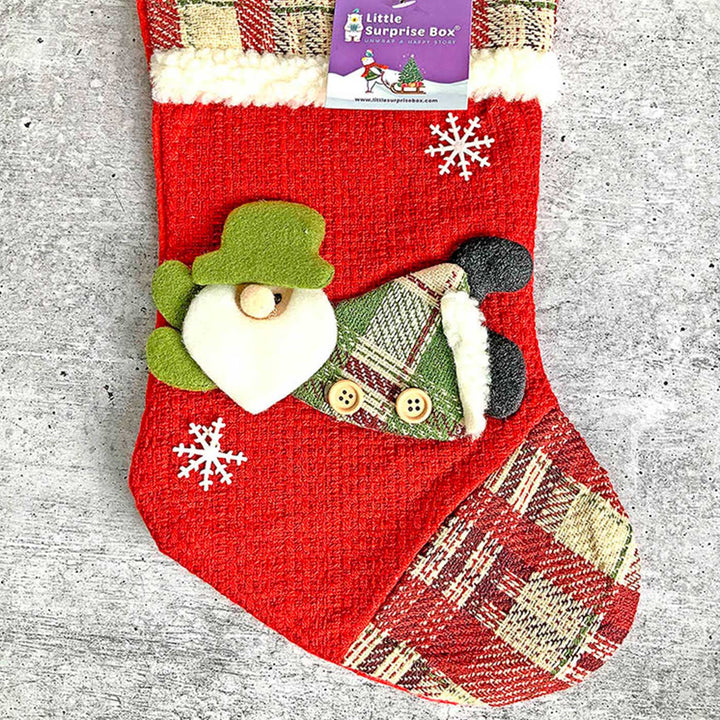 Handmade Flying Santa Woolen Stockings For Christmas Decoration