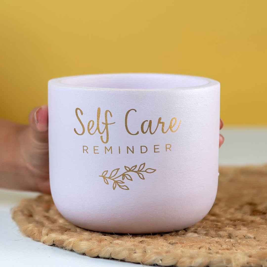 Self Care Reminder Terracotta Planter