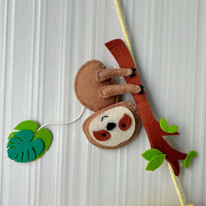 Personalized Sloth Sanctuary Felt Bunting / Garland For Kids