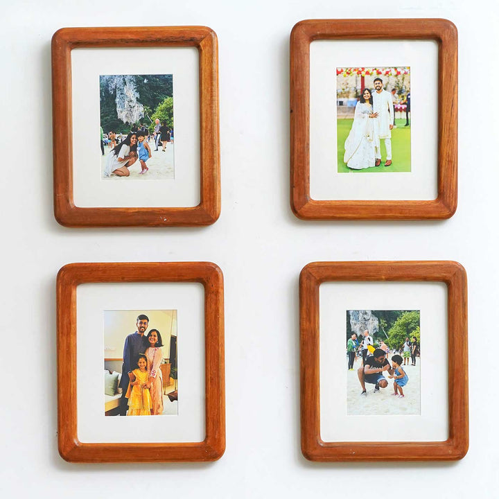 Handmade Colonial Wooden Photo Frame | Set of 4