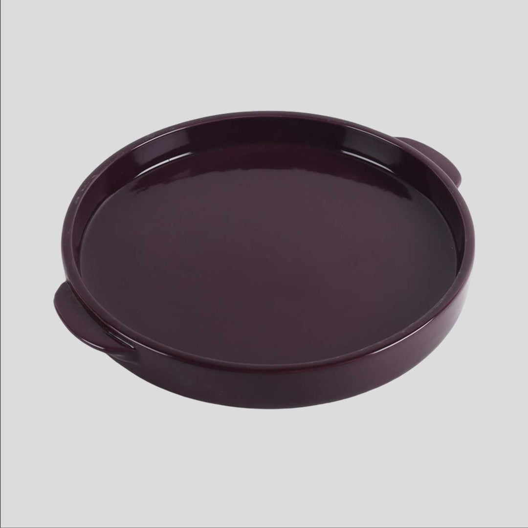 Handmade Purple Pizza Serving Dish With Handle