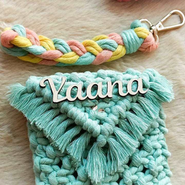 Personalized Macrame Mini Bag With Name