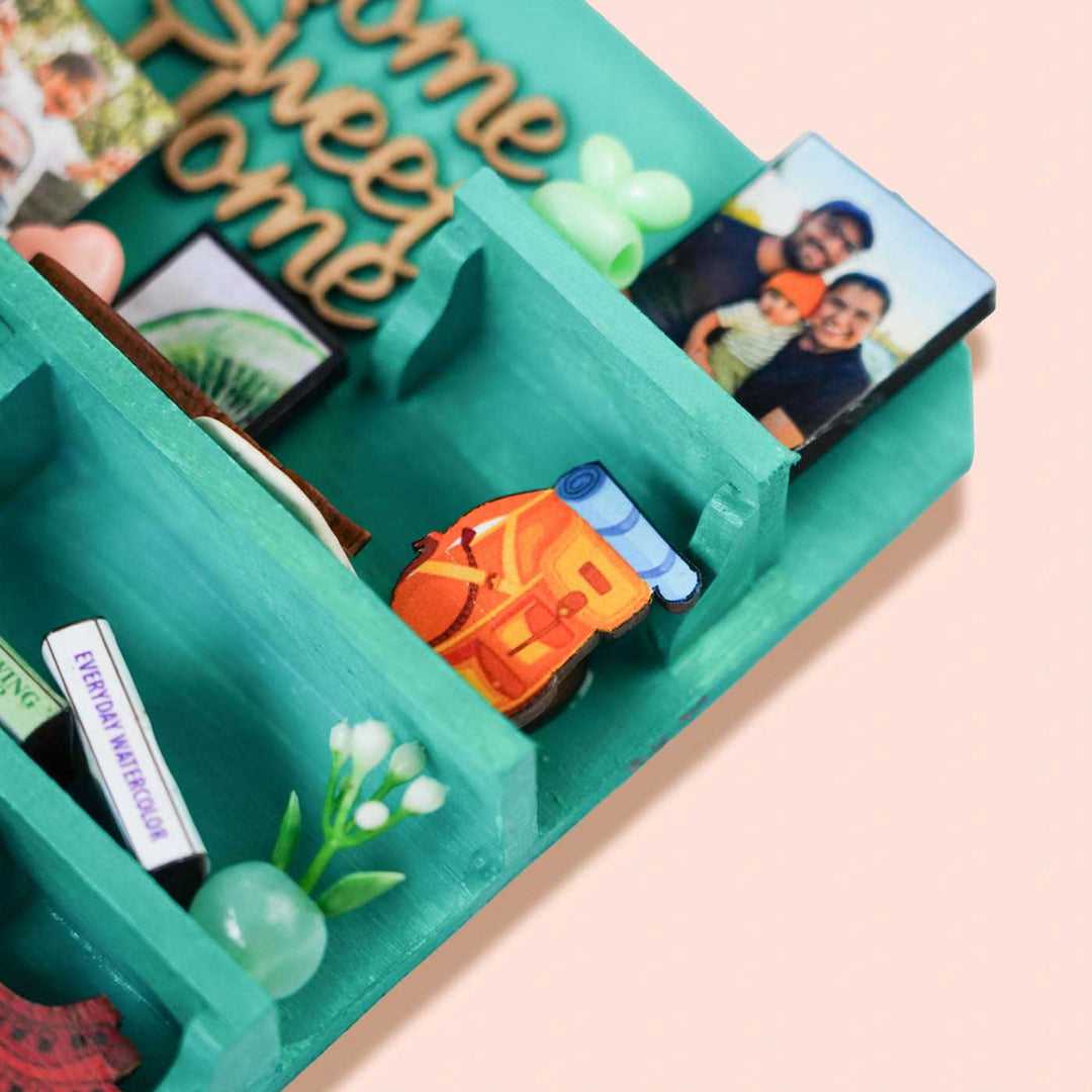 Personalized Handmade Teal Miniature Magnet