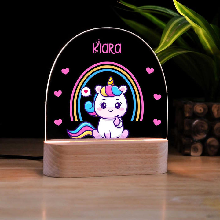 Personalized Unicorn Theme Acrylic LED Table Lamp