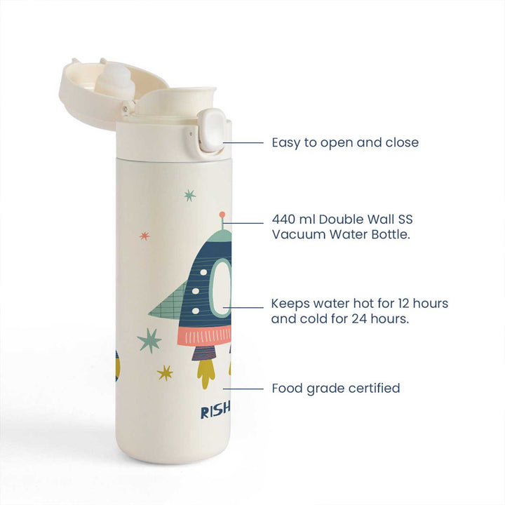 Personalized Space Explorer Theme Steel Insulated Water Bottle