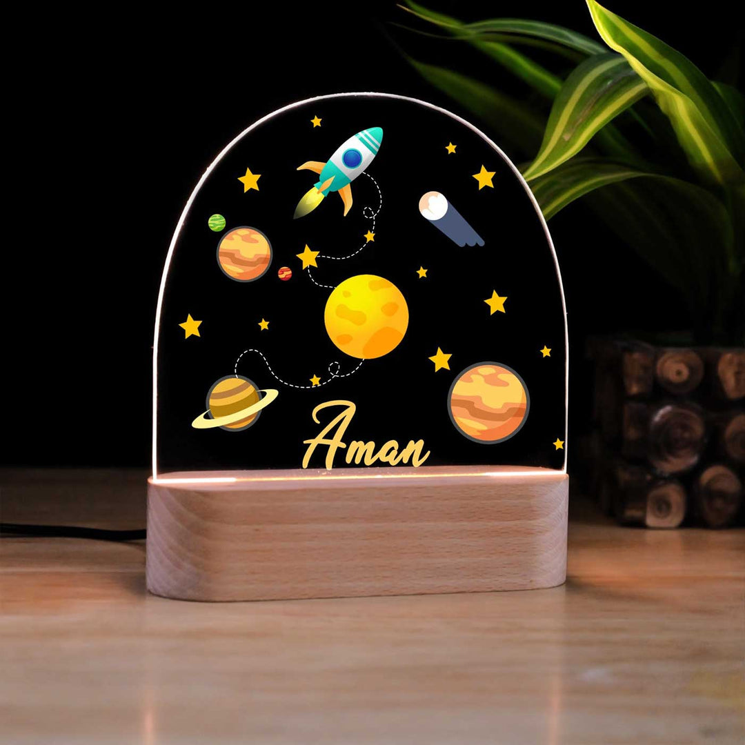 Personalized Galaxy Theme Acrylic LED Table Lamp