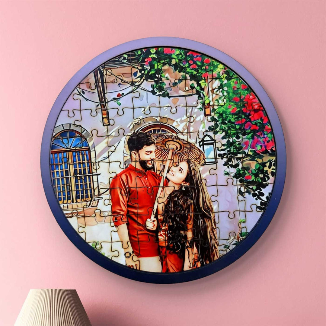 Photo Personalized Round Garden Gateways MDF Wood Puzzle