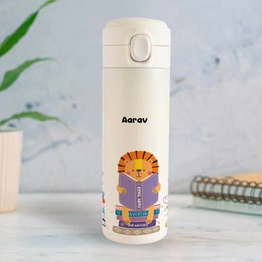 Personalized Animal Library Theme Steel Insulated Water Bottle