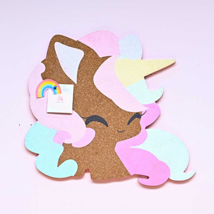 Handmade Unicorn Theme Wooden Pinboard For Kids