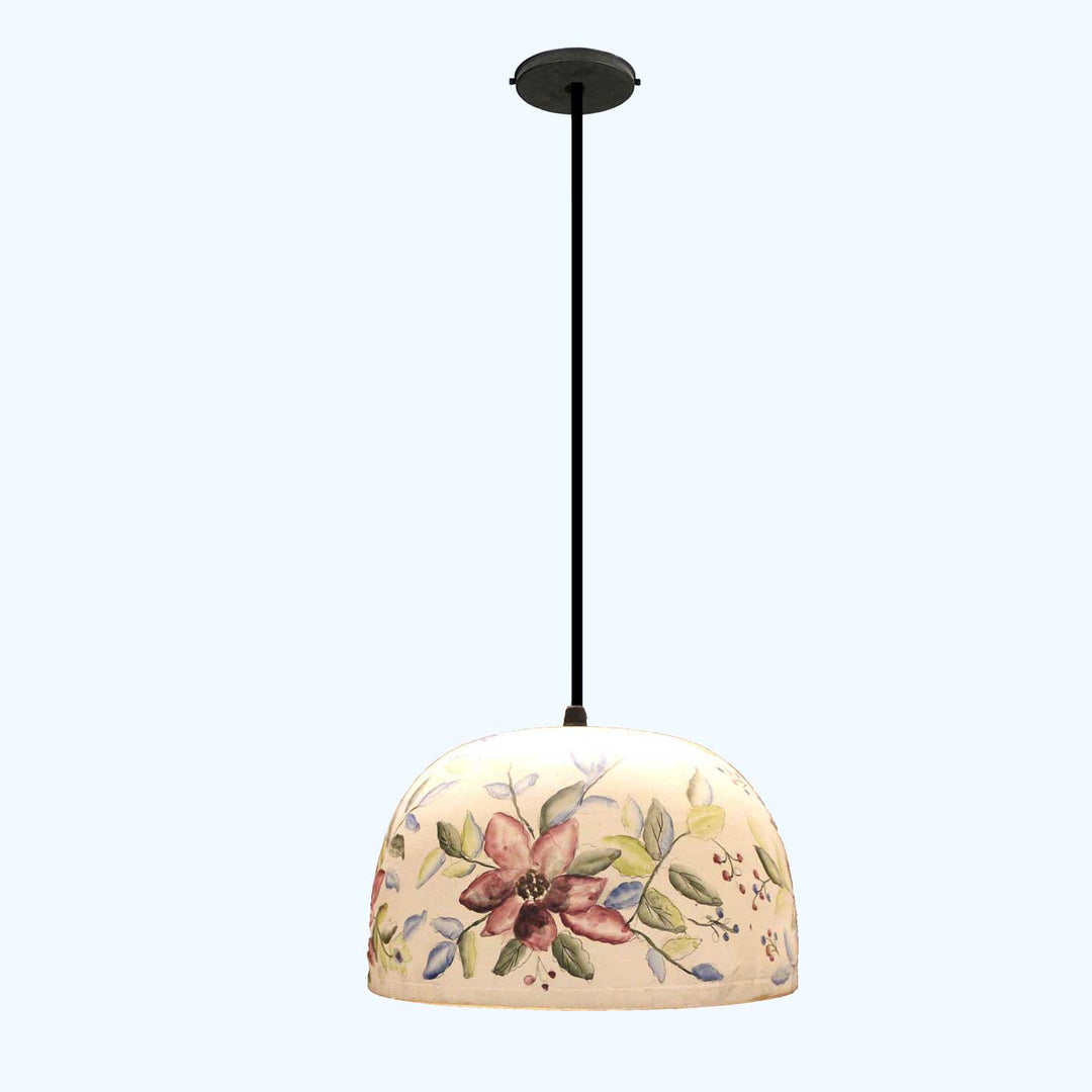 Handmade Water Color Effect Terracotta Hanging Lamp