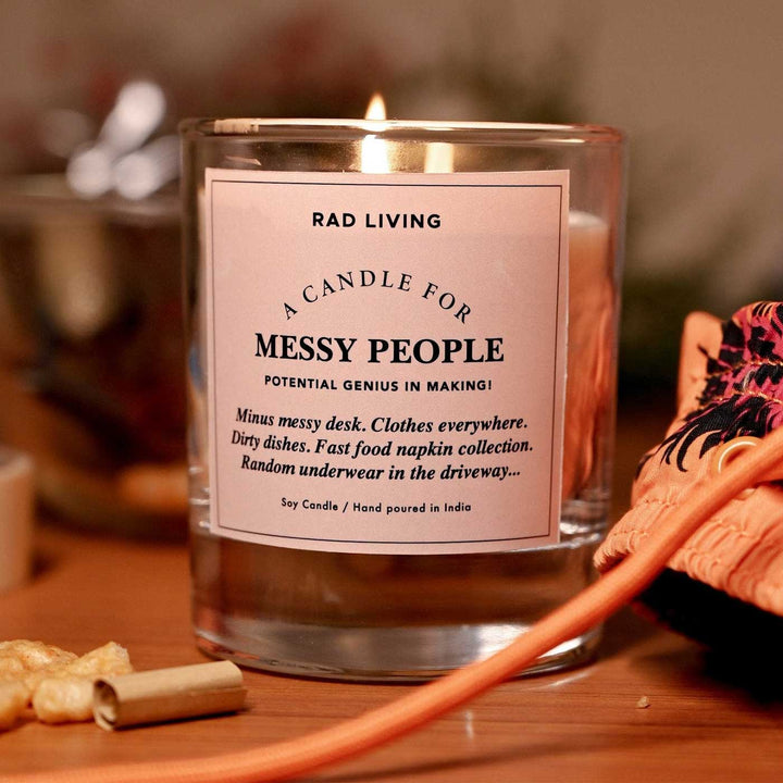 Hand Poured Messy People Real Life Scented Soy Wax Candle