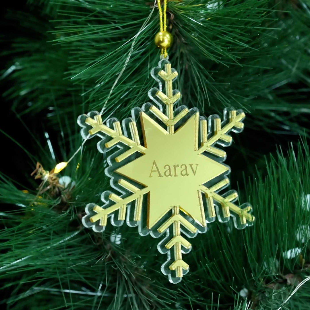 Personalized Star Flakes Acrylic Ornament For Christmas Tree Decoration