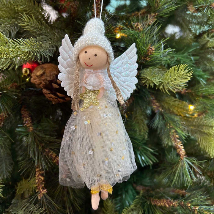 Handmade Soft Angel Wings Ornaments For Christmas Tree Decoration | Set Of 3