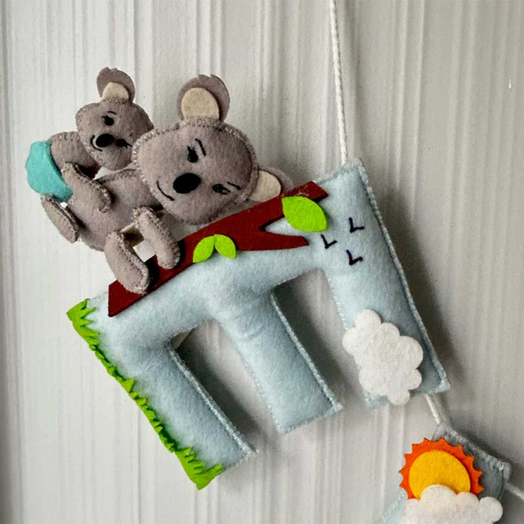 Personalized Cuddly Koala Felt Bunting / Garland For Kids