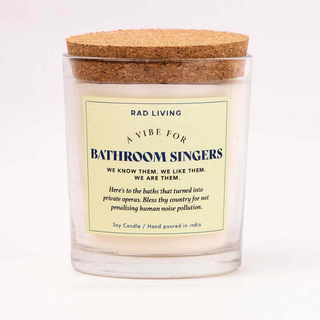 Hand Poured Bathroom Singers After Shower Scented Soy Wax Candle