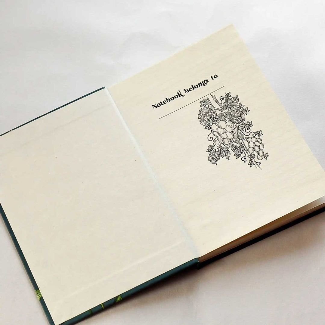 Handmade Grapes Lavender Ruled Journal | 100  Pages