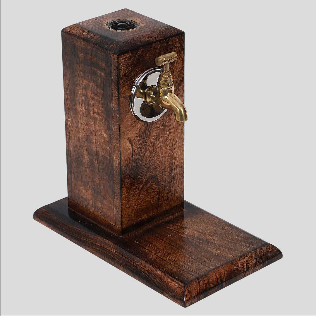 Handmade Wood & Brass Scotch Dispenser