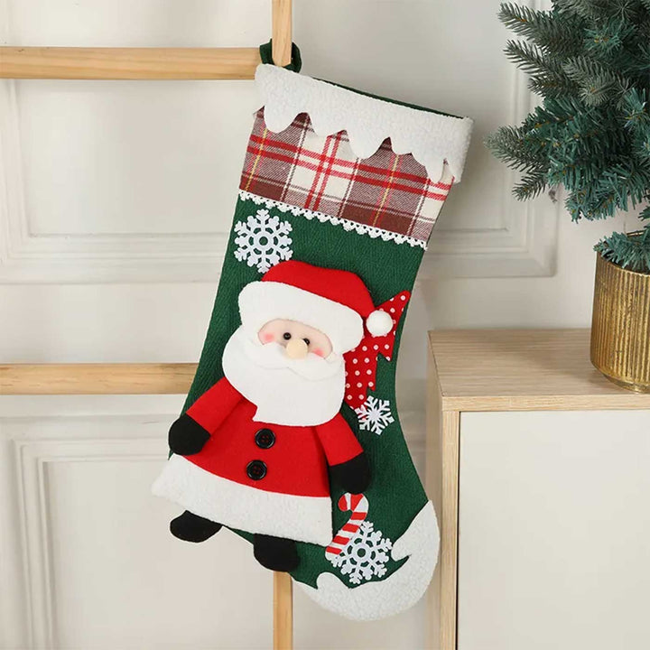 Personalized Snowflake Magic Cotton & Felt Stockings For Christmas Decoration