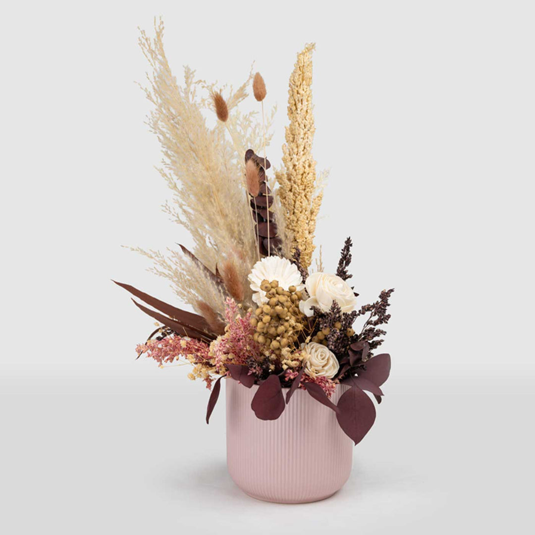 Handmade Rustic Delight Shola Flower Centerpiece