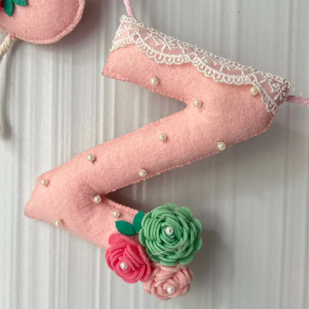 Personalized Fifi The Flamingo Felt Bunting / Garland For Kids