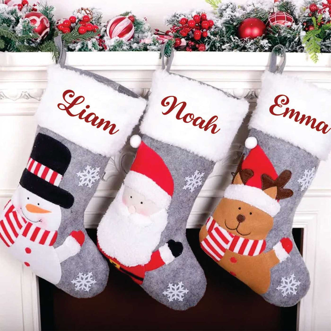 Personalized Holiday Harmony Cotton & Fur Stockings For Christmas Decoration