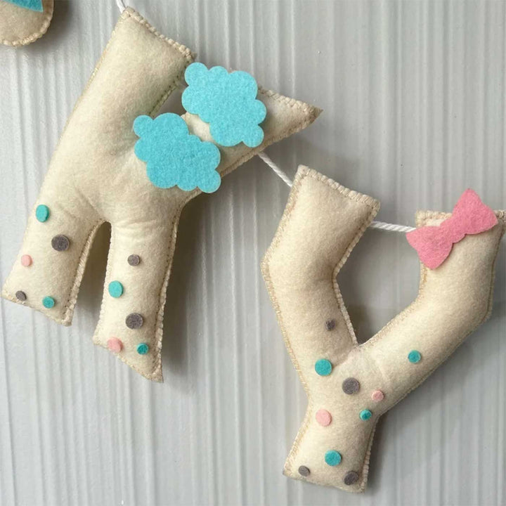 Personalized Elephant Rainbow Felt Bunting / Garland For Kids