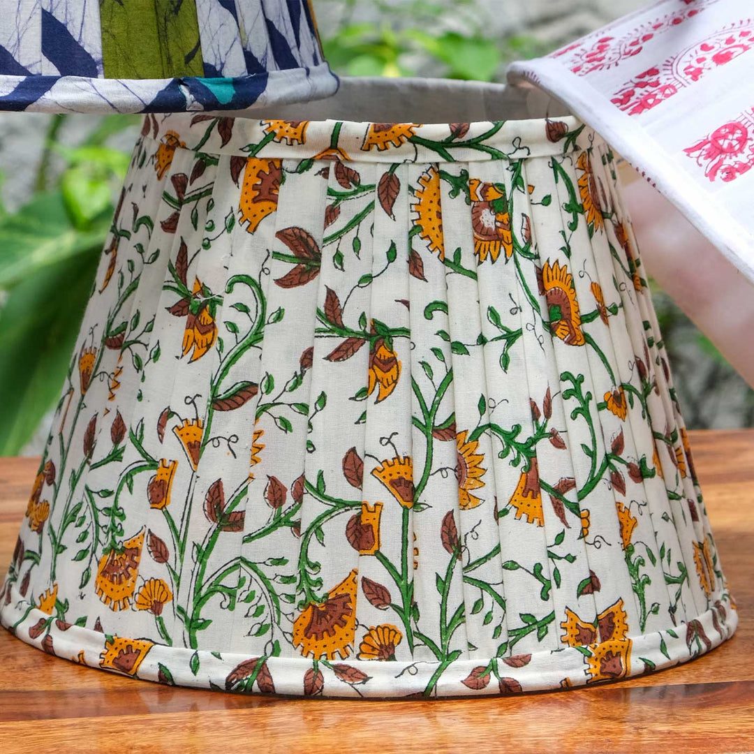 Marigold Pleated Floral Empire Lampshade