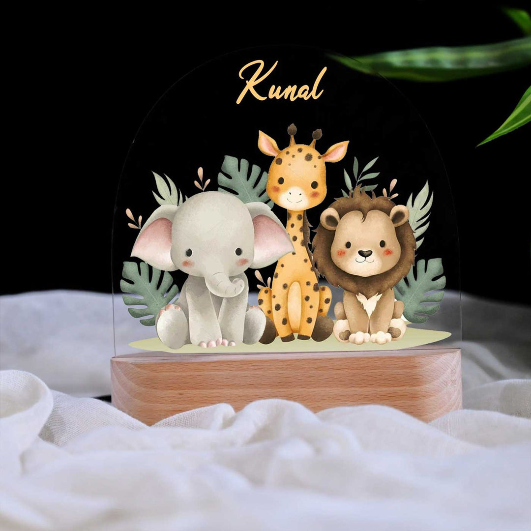 Personalized Jungle Theme Acrylic LED Table Lamp