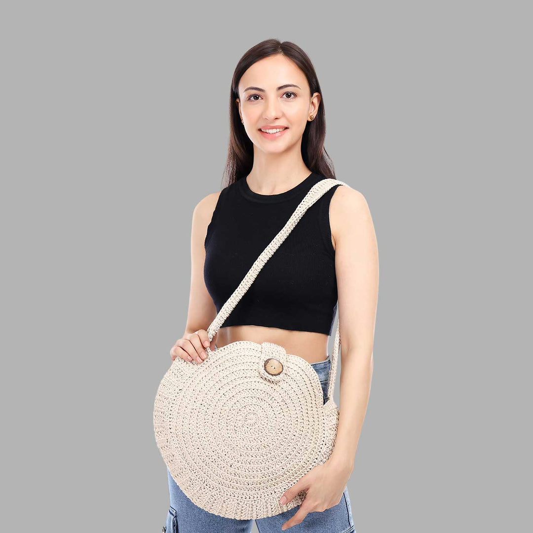 Handmade Crochet United Urbane Crossbody Bag