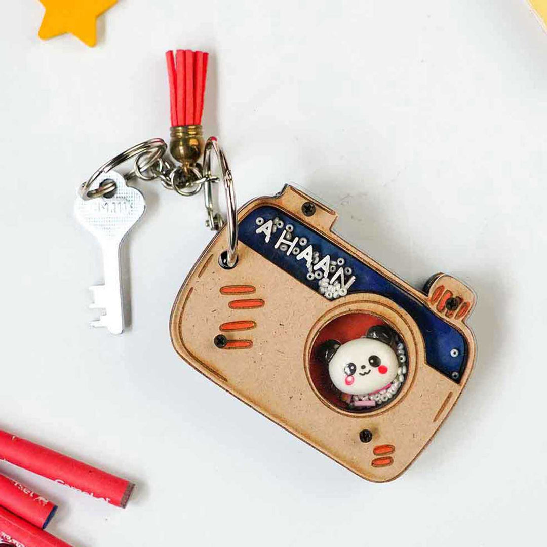 Personalized Camera Shaped Keychain For Kids