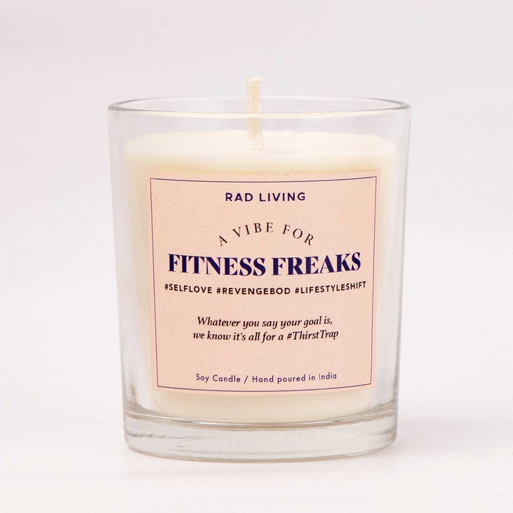 Hand Poured Fitness Freaks Cool Blue Scented Soy Wax Candle