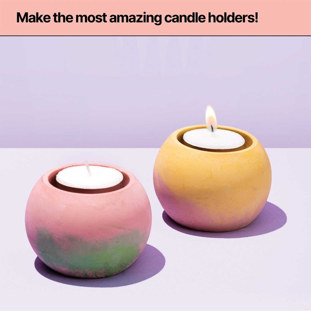 Cement Candle Holder Making DIY Kit