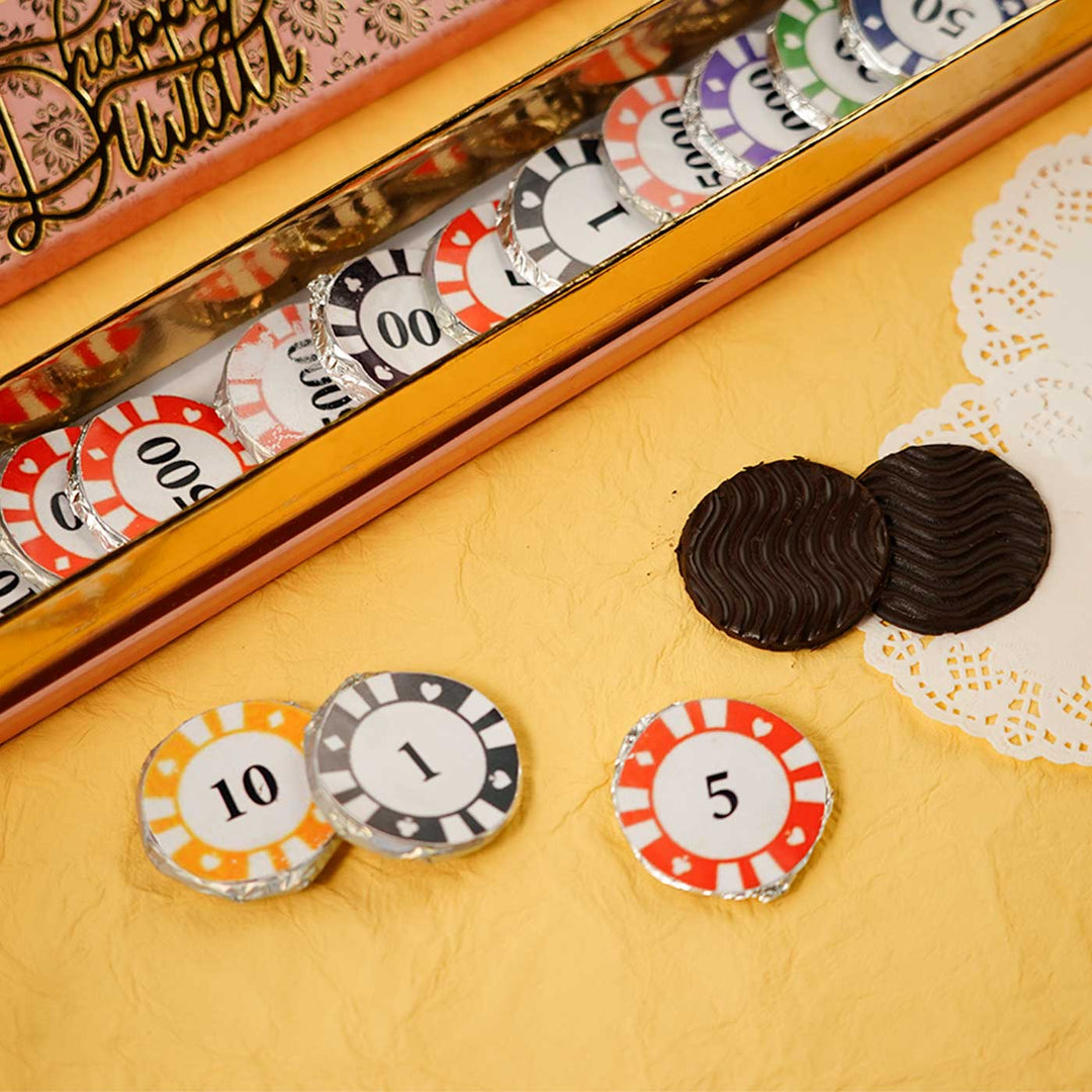 Handmade Poker Theme Chocolate Gift Box | Set of 18