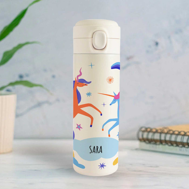 Personalized Magical Unicorn Theme Steel Insulated Water Bottle