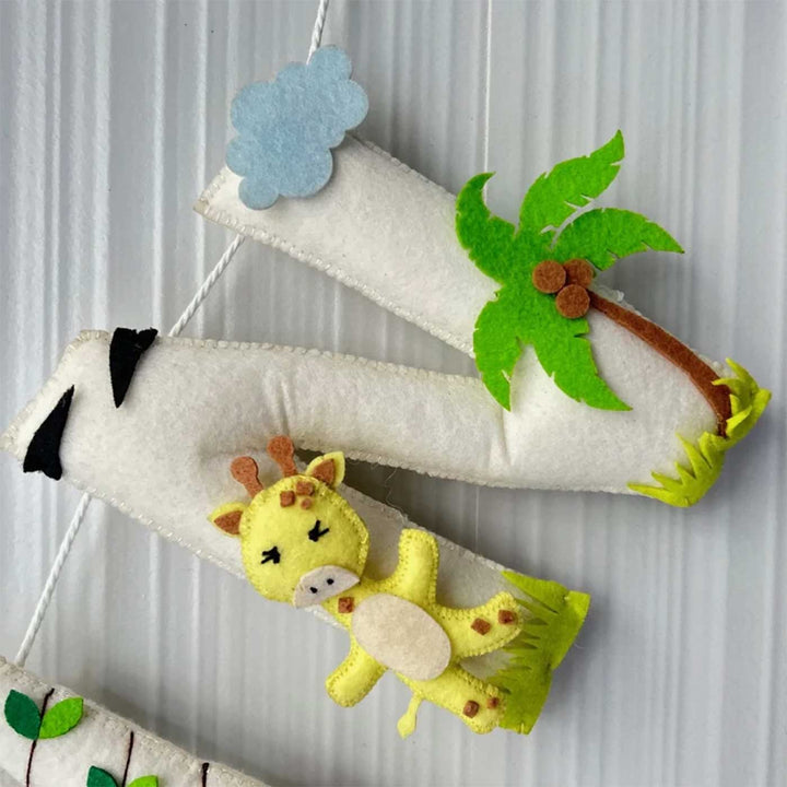 Personalized Happy Forest Felt Bunting / Garland For Kids