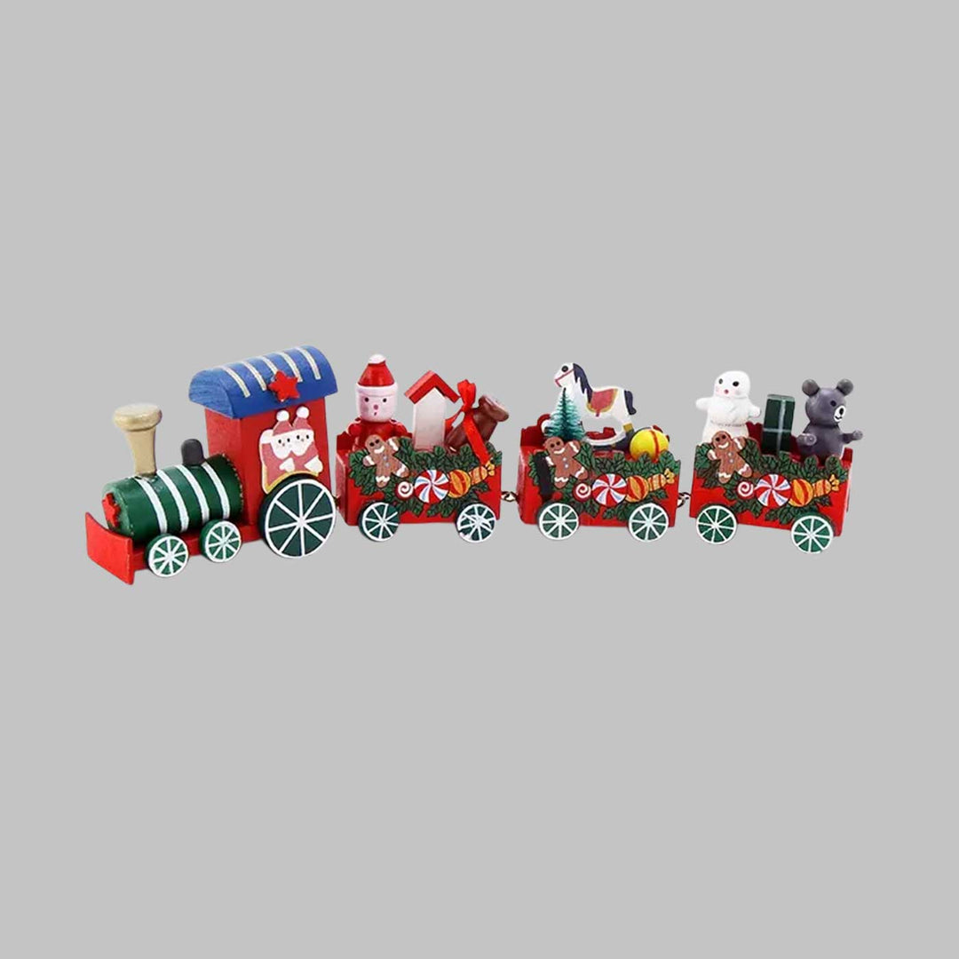 Holiday Surprise Train Wooden Table Decor For Christmas Decoration