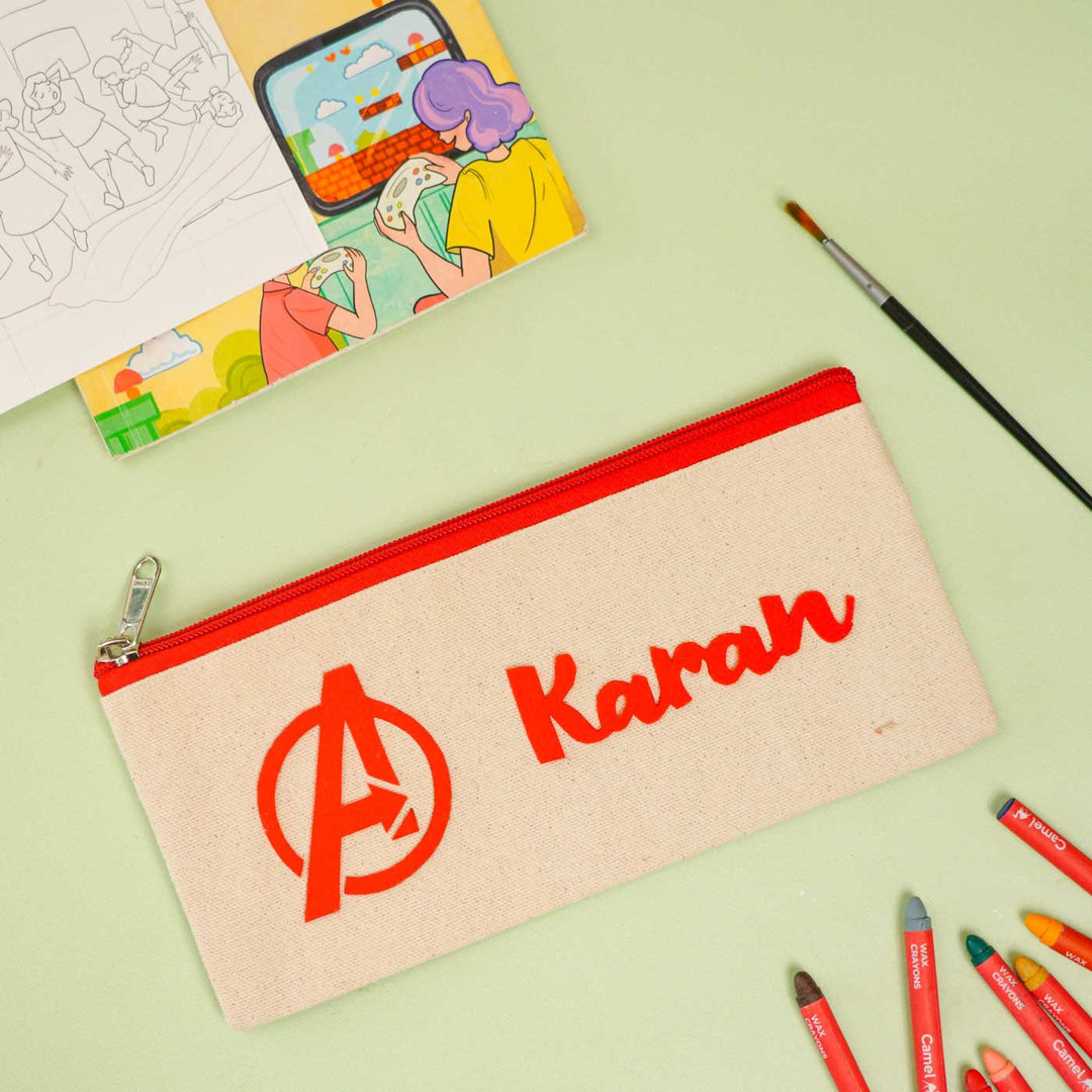 Personalized Avengers Theme Stationary Pouch