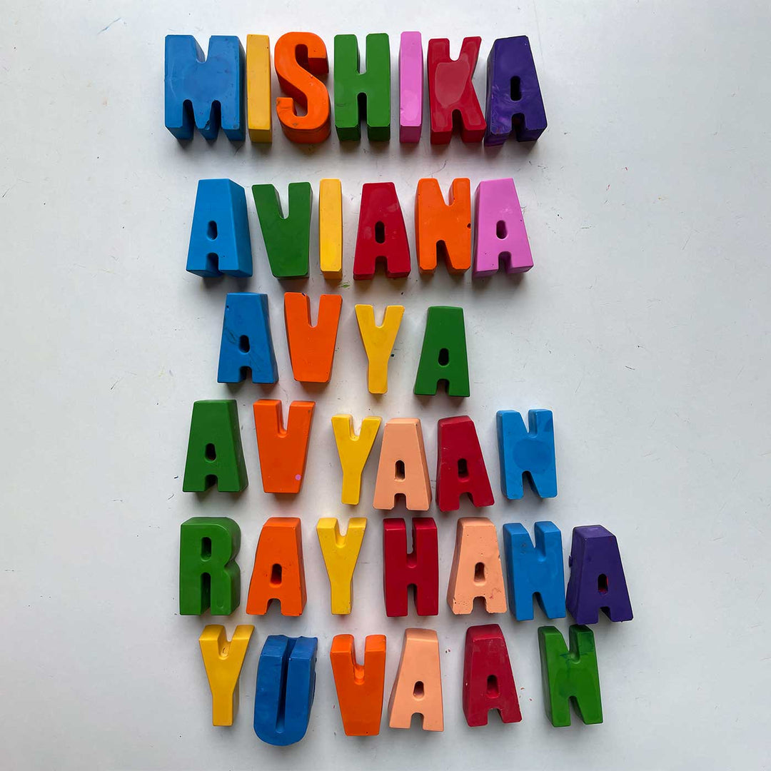 Personalized Name Non-Toxic Wax Crayons for Kids