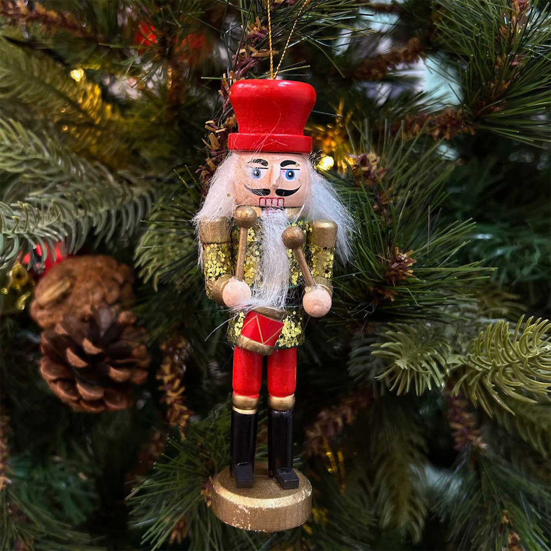 Handmade Symphony Nutcracker Wooden Ornaments For Christmas Tree Decoration | Set Of 3