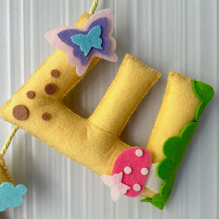 Personalized Wildlife Whirl Garland Felt Bunting / Garland For Kids