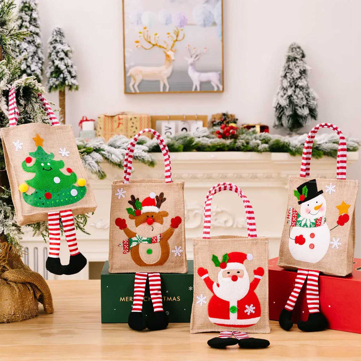 Cheerful Companions Jute Gift Sacks | Xmas Gifting Ideas | Set Of 4