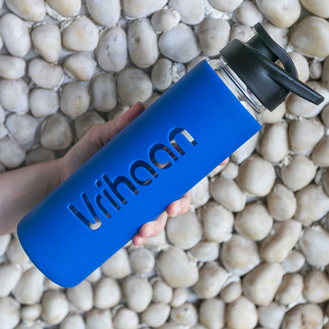 Personalized 550 ML / 750 ML 3D Laser Cut Glass Water Bottle