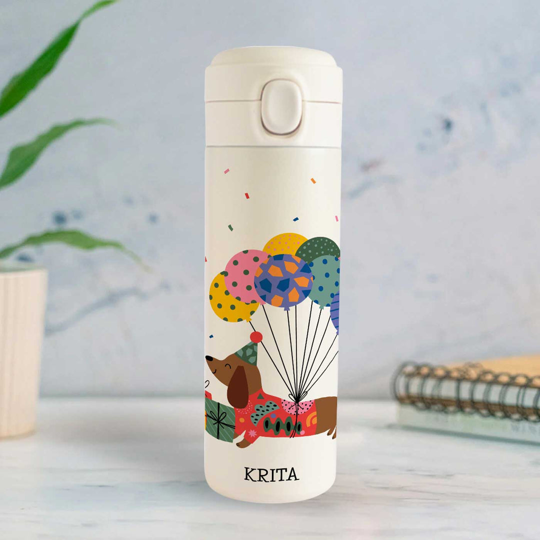 Personalized Paw Party Theme Steel Insulated Water Bottle