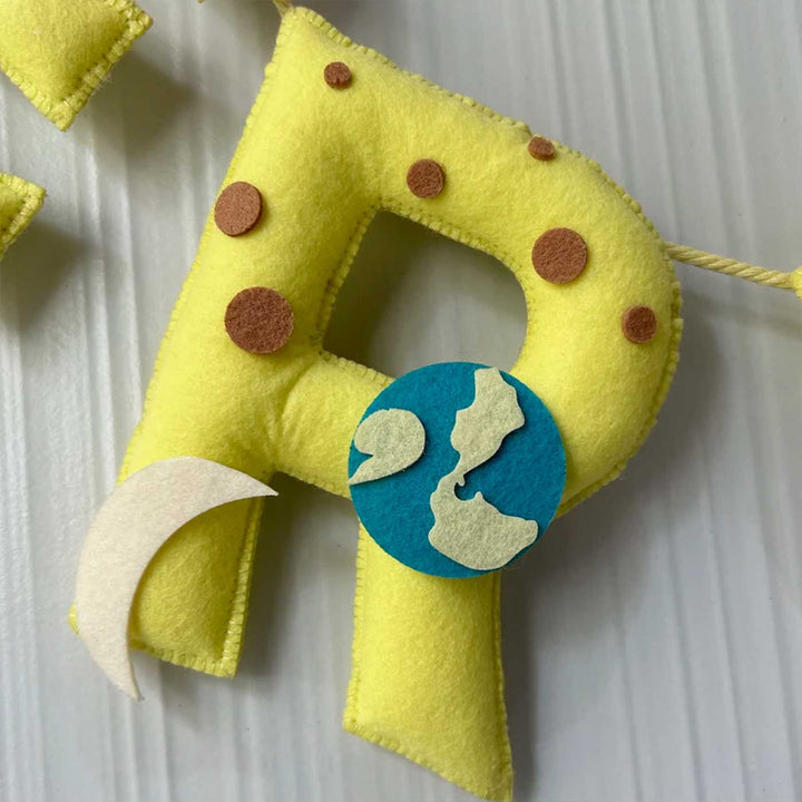 Personalized Outer Space - Boy Felt Bunting / Garland For Kids