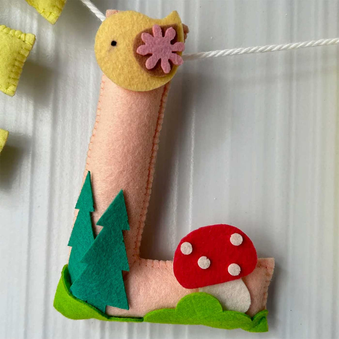 Personalized Woodlands Theme Felt Bunting / Garland For Kids