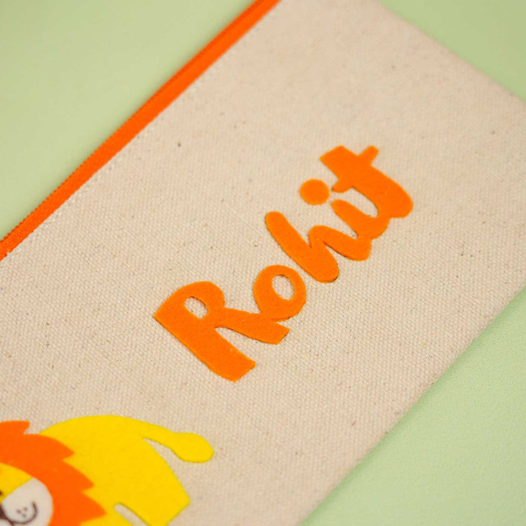 Personalized Lion Theme Stationary Pouch